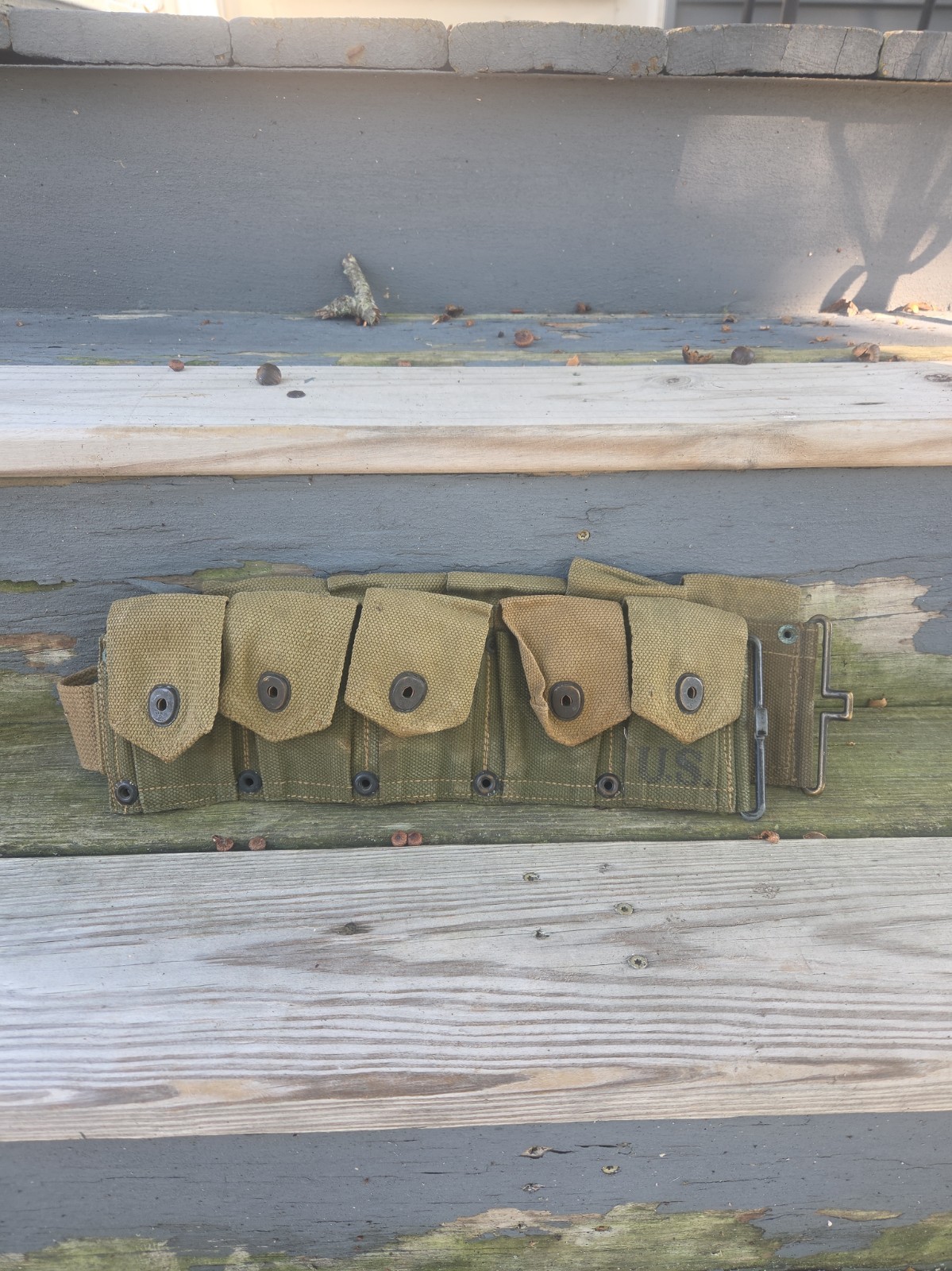 US Army M1923 WWII Ammunition Cartridge Belt Transitional 1943 (Two-tone)