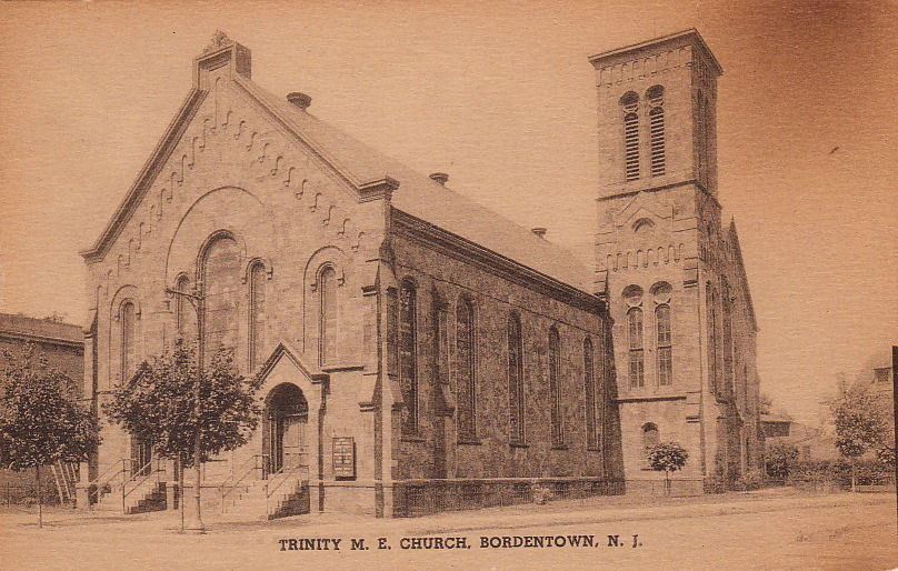 Postcard Trinity ME Church Bordentown NJ 