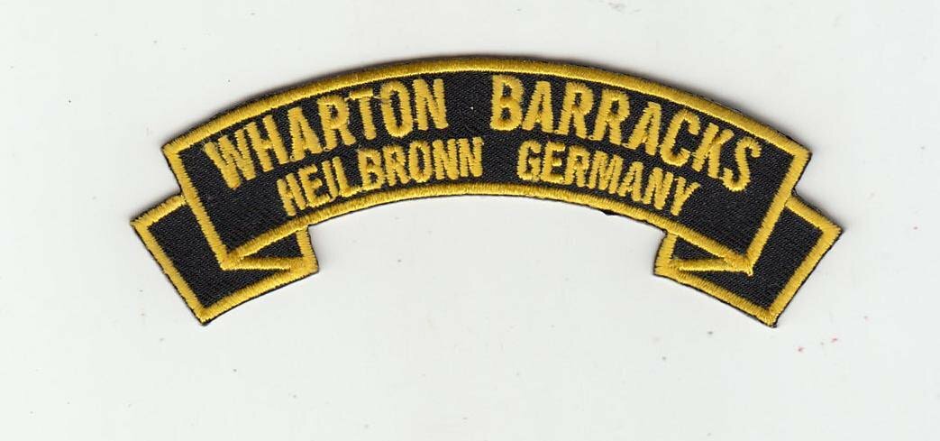 Wharton Barracks, Heilbronn Germany embroidered patch
