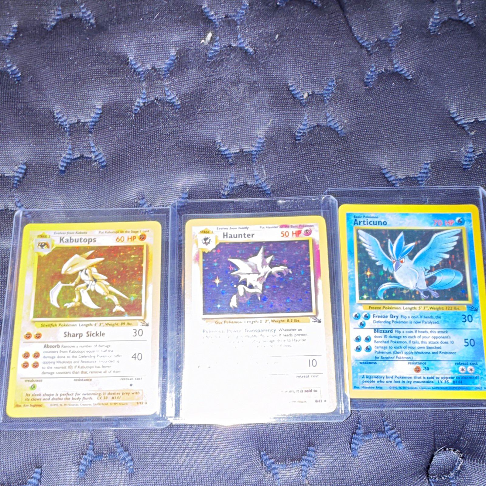 Pokemon Fossil Kabutops Haunter Articuno Holos