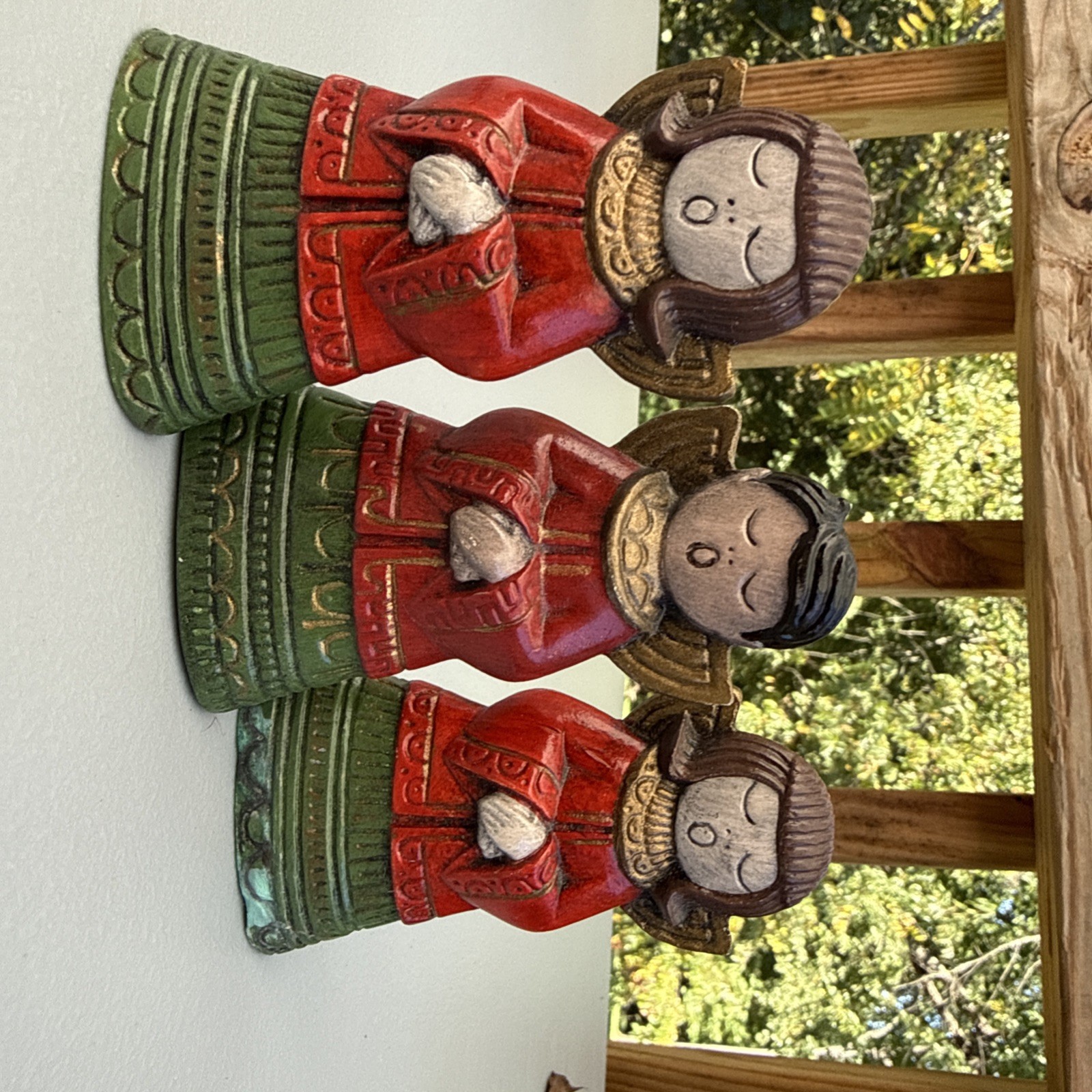 Vintage Singing Choir Angels - Set Of 3 Ceramic Christmas Trinkets