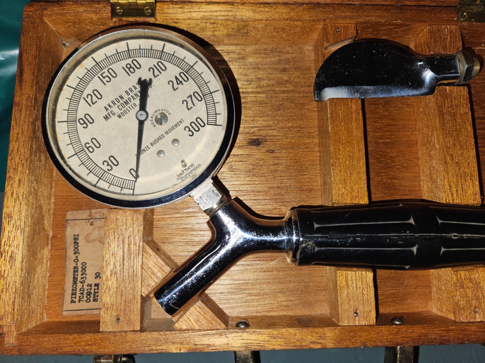 Vintage 1950s Akron Brass Pitot Gauge Kit • Jas P Marsh Skokie