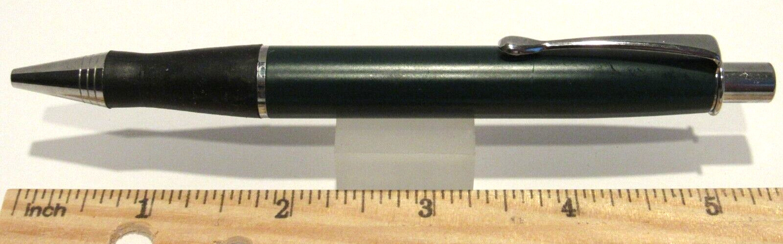 TERZETTI Explorer HEAVY BRASS Metal Large Click Top Ballpoint Pen- Green/CT