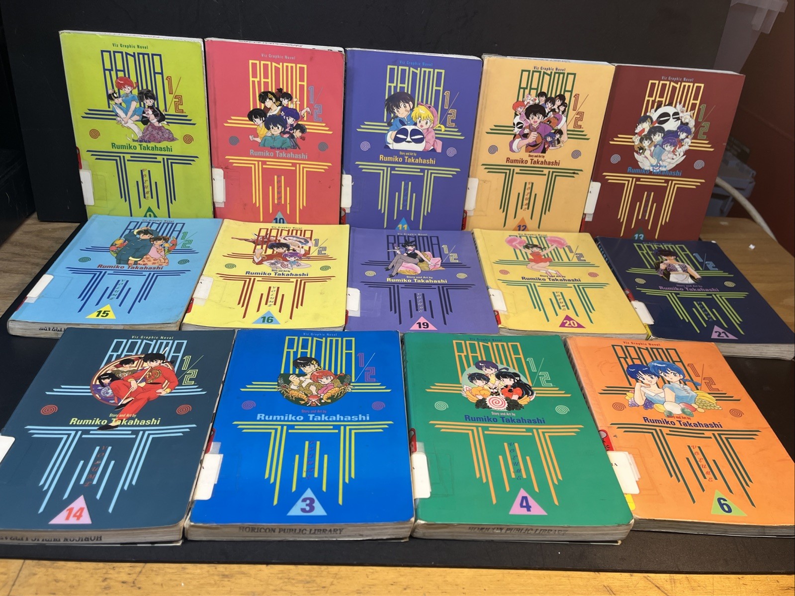Lot of 14 Ranma 1/2 3,4,6,9,10,11,12,13,14,15,16,19,20,21 Rumiko Takahashi MANGA