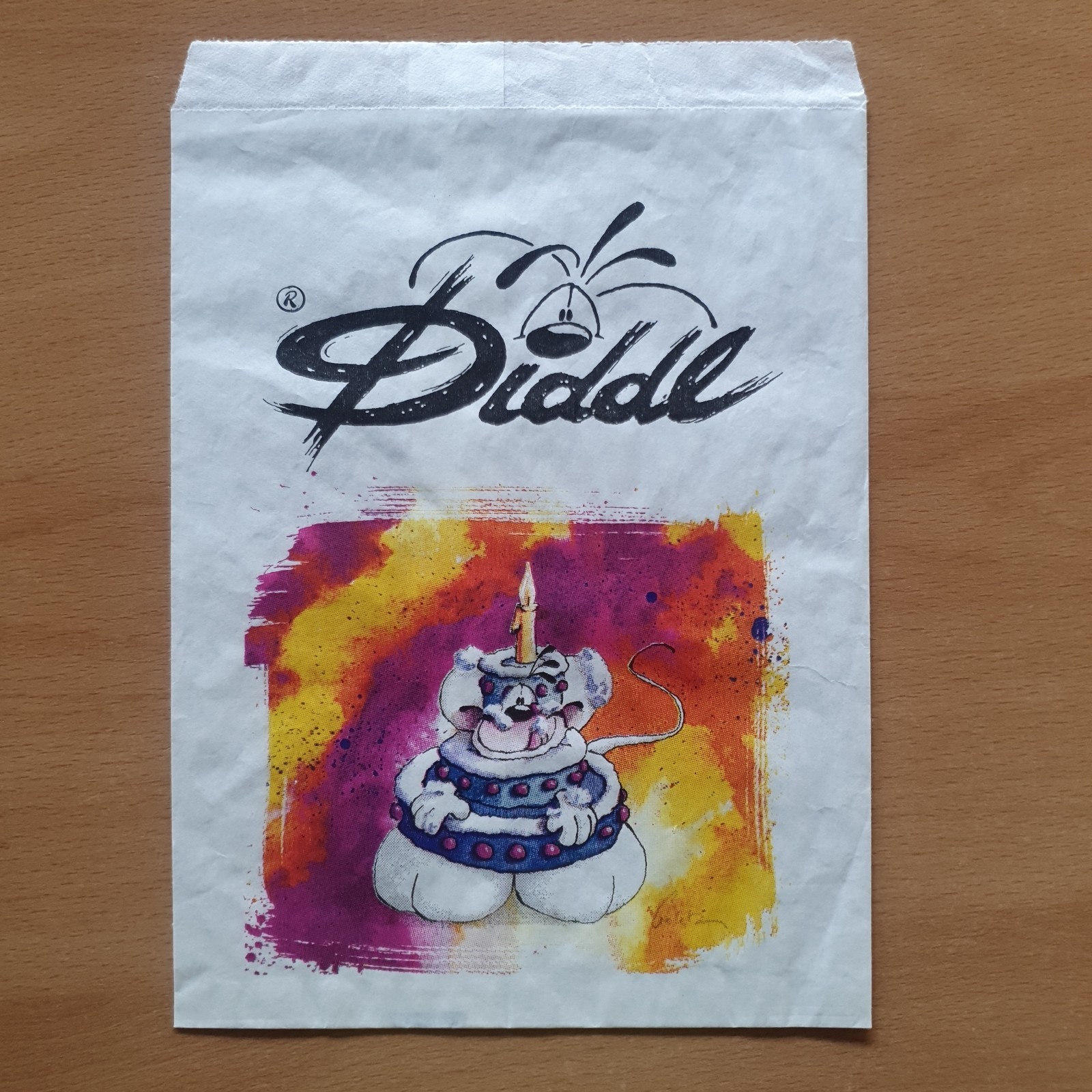 Diddl bag paper bag motif No. 25 CAKE SERVER postcard bag