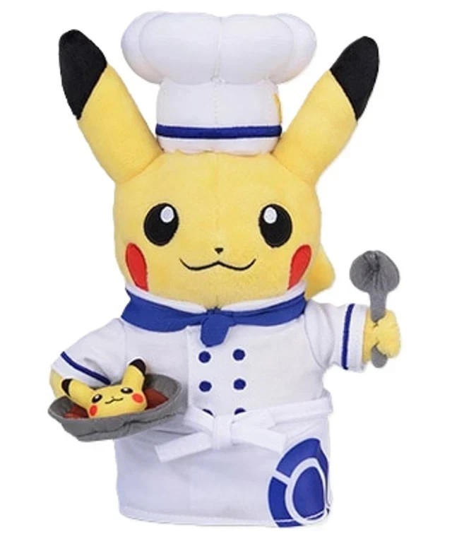 Pokemon  Center Cafe Chef Pikachu Plush Japan Exclusive 9