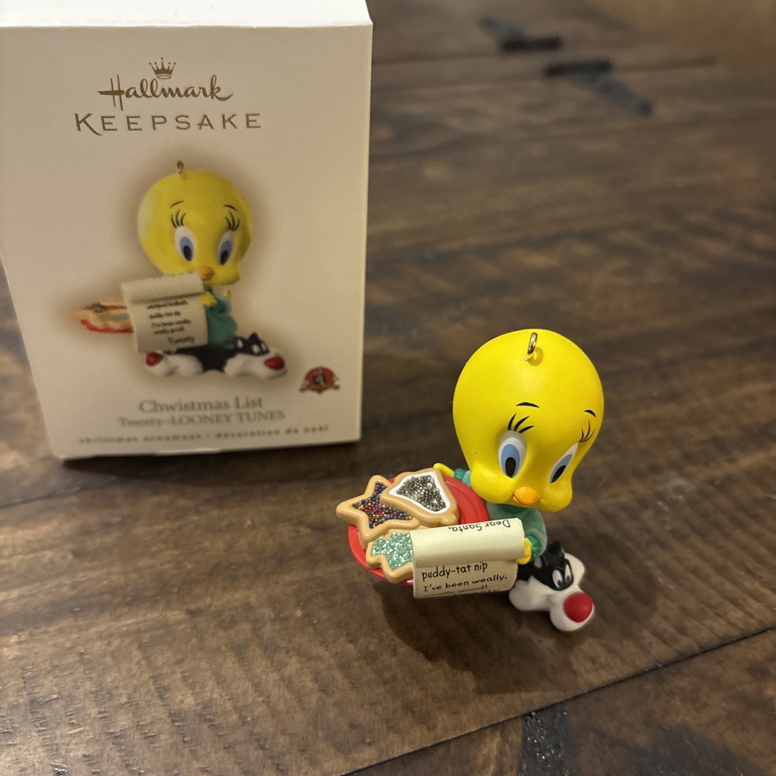 2007 Hallmark Keepsake Ornament Christmas Chwistmas List Tweety Looney Tunes