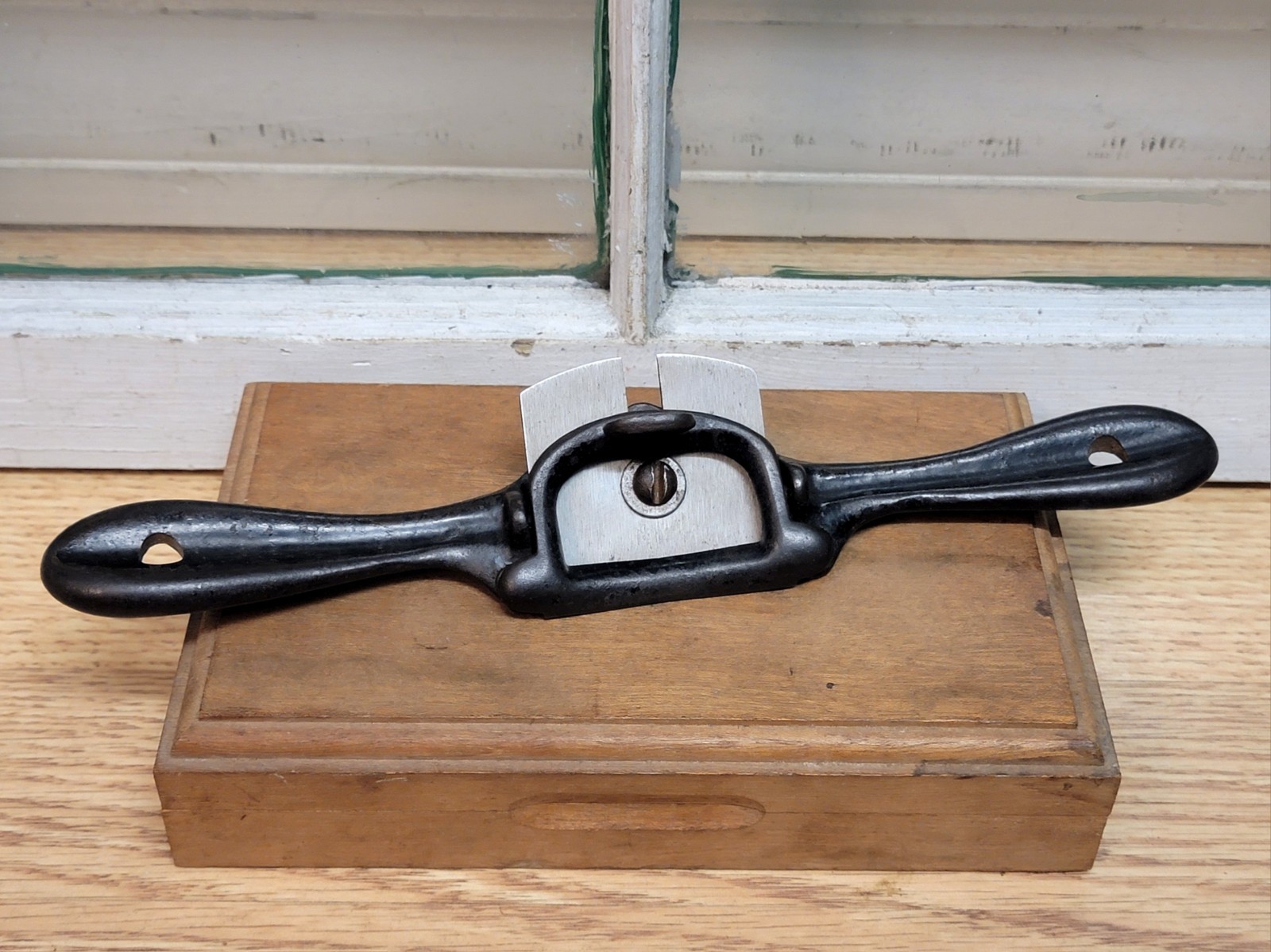 Early Stanley No. 54 Flat Handle Adjustable Mouth Spokeshave 2 1/8