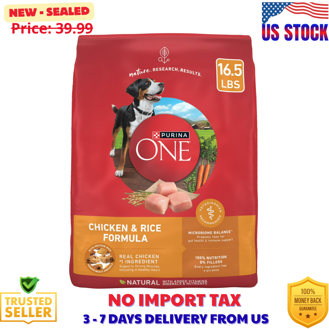 Purina One Dry Dog Food for Adult Dogs High Protein, Real Chicken & Rice,16.5 lb Purina One Dry Dog Food for Adult Dogs High Protein, Real Chicken & Rice,16.5 lb