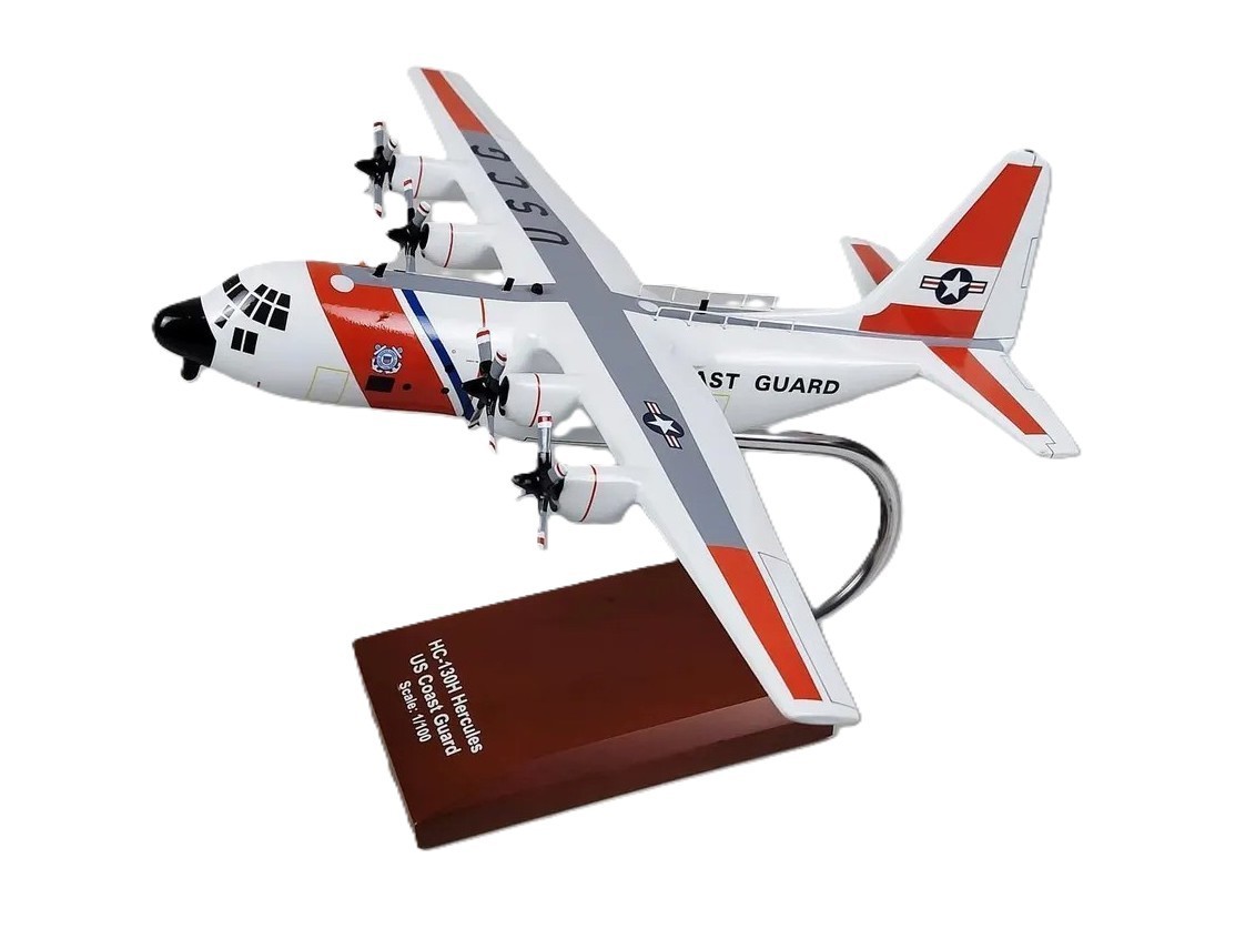 U.S. Coast Guard Lockheed HC-130H Hercules Desk  Display Model 1/100 SC Airplane