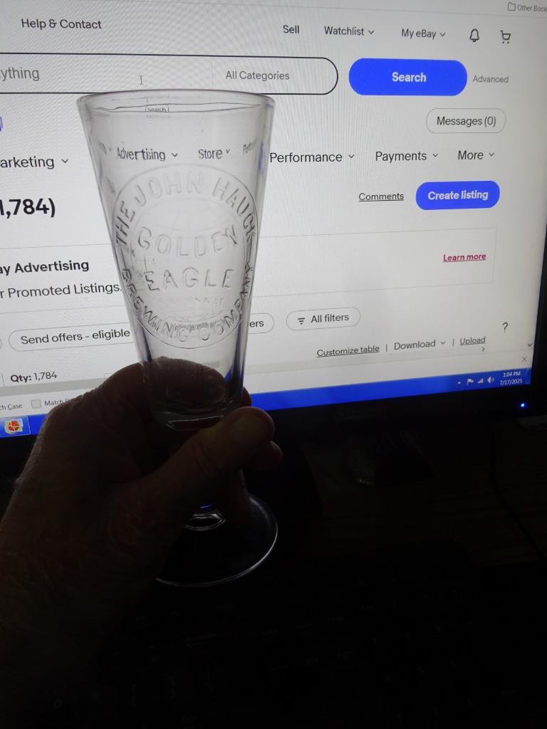 ANTIQUE PRE-PRO BEER GLASS 