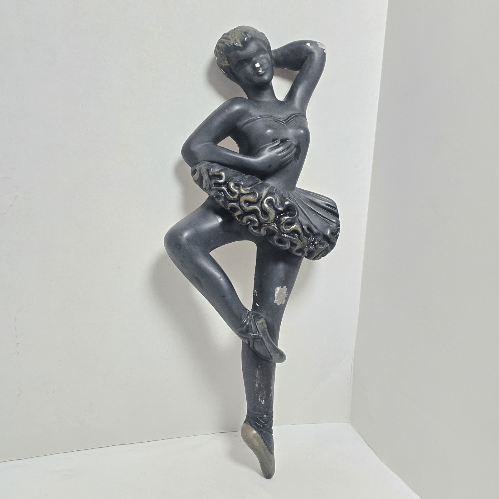 Vintage Ballerina Chalkware Ceramic 15-1/4\