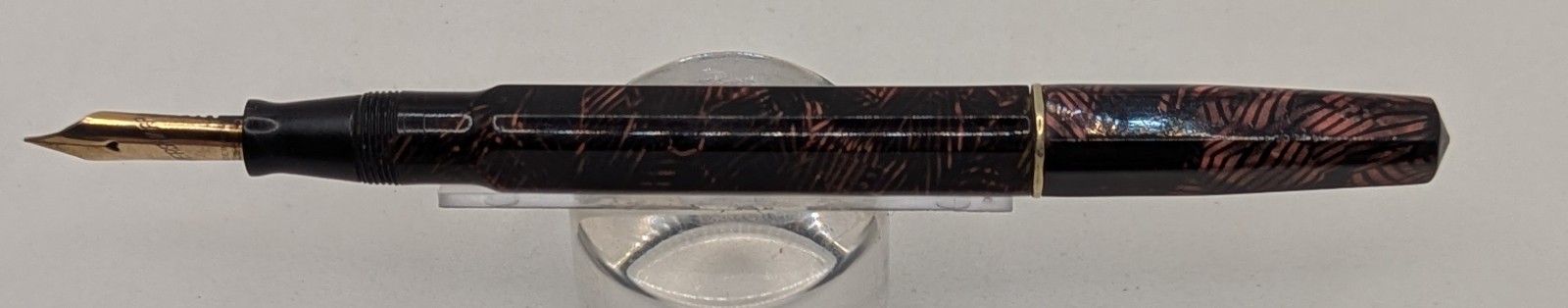 Rare Eversharp Secretary/Stenographer Slim Fountain Pen Red Web Celluloid No Cap