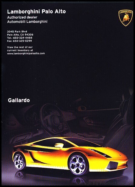 2003 2004 Lamborghini Gallardo Vintage Advertisement Print Art Car Ad J475