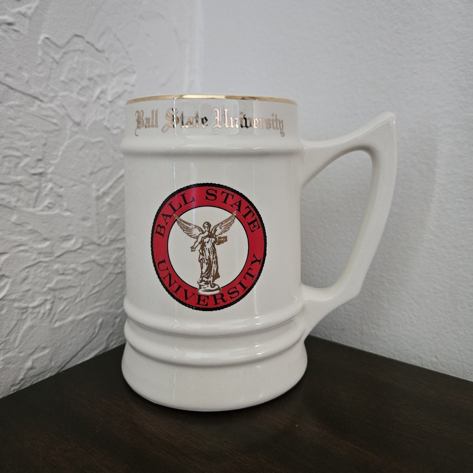 Vtg Ball State University Stein WC Bunting Co Collegiate Beer Decor College