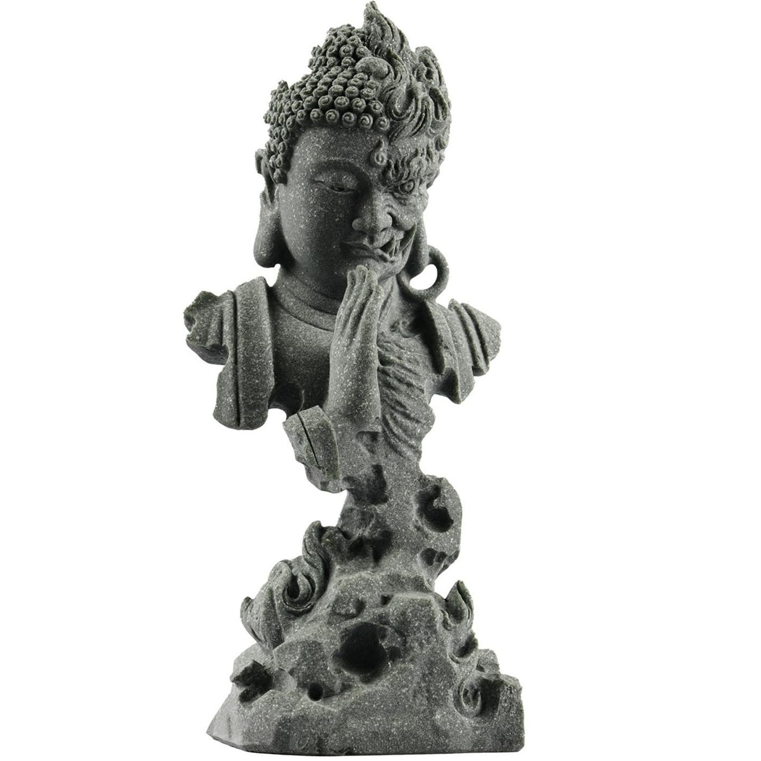 livelyfish Meditating Buddha Statue Zen Garden Statues Sandstone Thinker Budd...