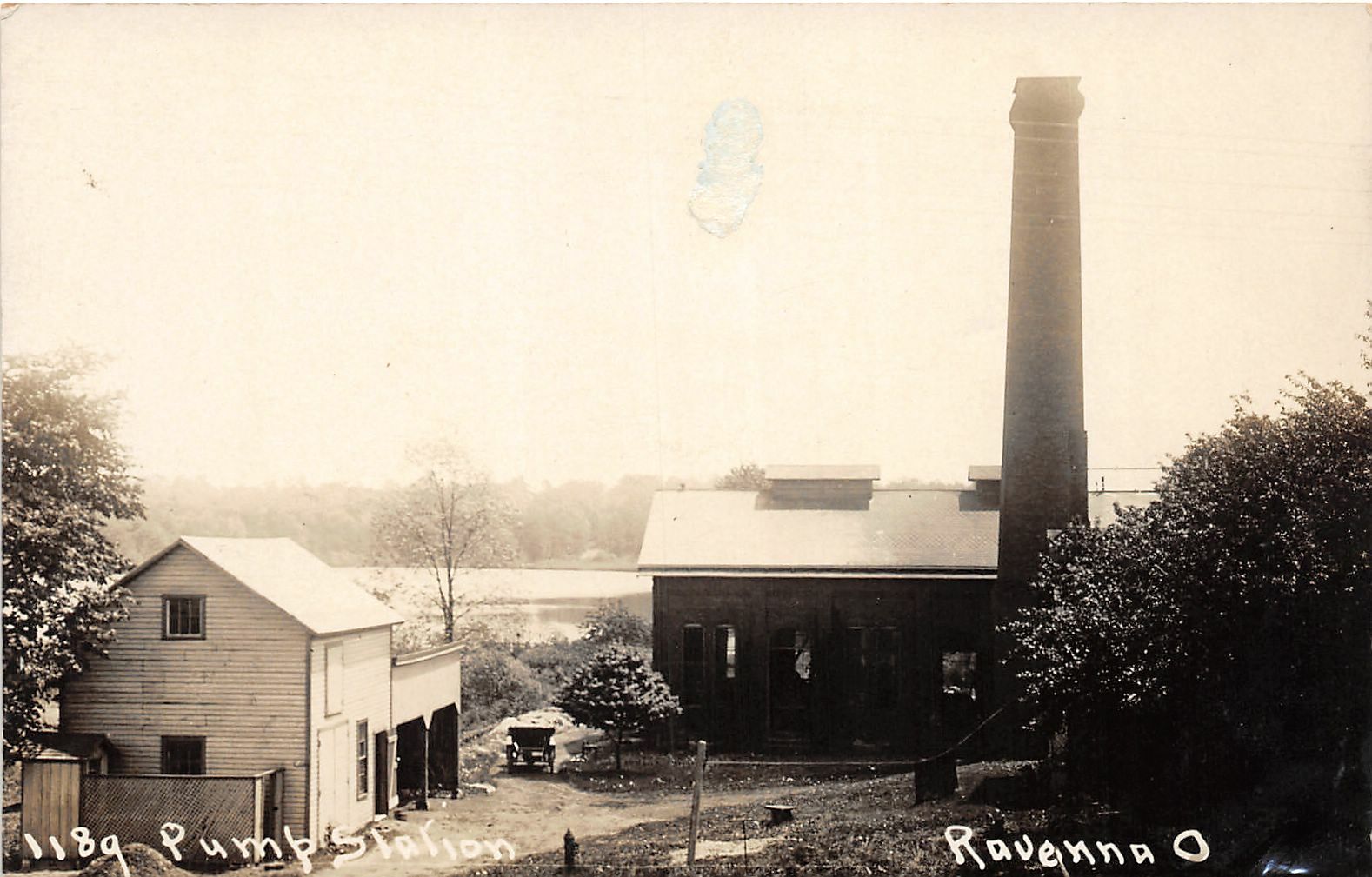 G95/ Ravenna Ohio RPPC Postcard C1910 Leiter Image Pump Station
