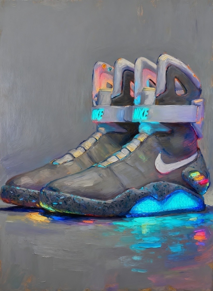 Nike Air Mag Back to the Future Classic Sneakers Art Card Print PZ Signed /30