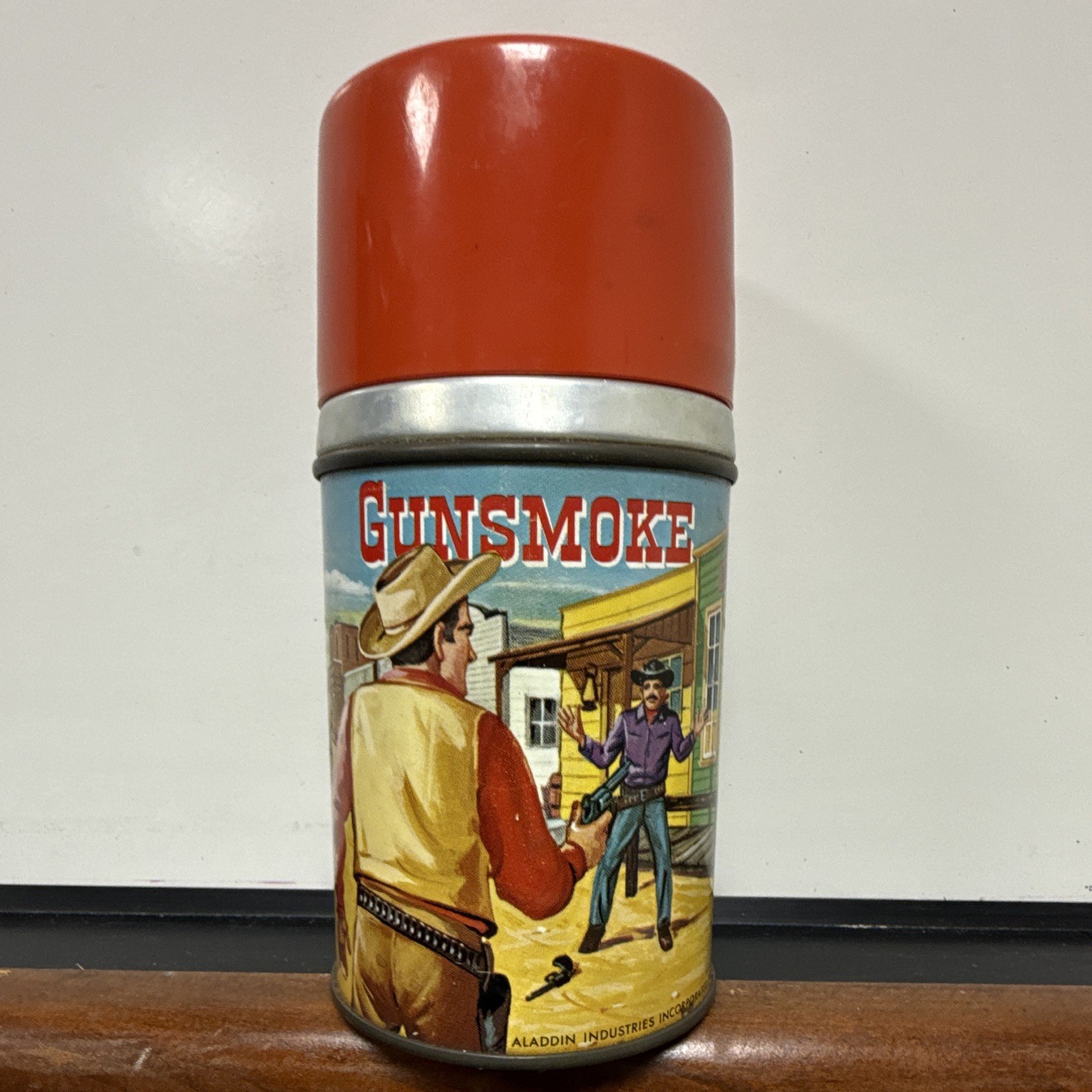 VTG 1959 Gunsmoke Metal Thermos Aladdin Industries