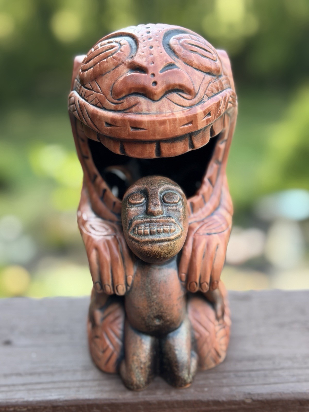 Don the Beachcomber Cannibal Mascot Tiki Mug Sap Wood