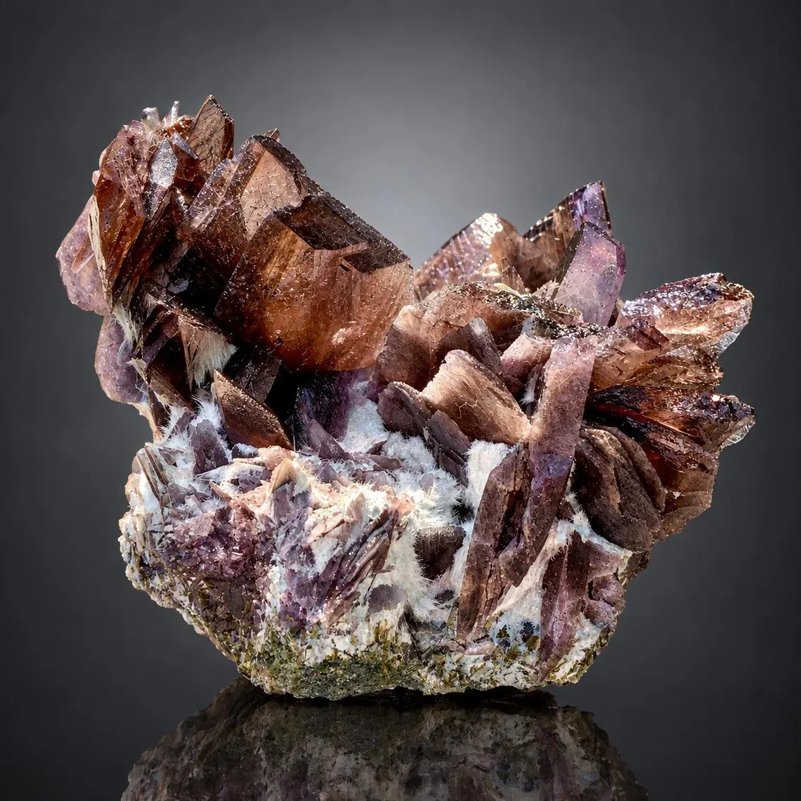 63 gram Glassy Rare Brown Axinite Crystal cluster on Matrix from Pakistan