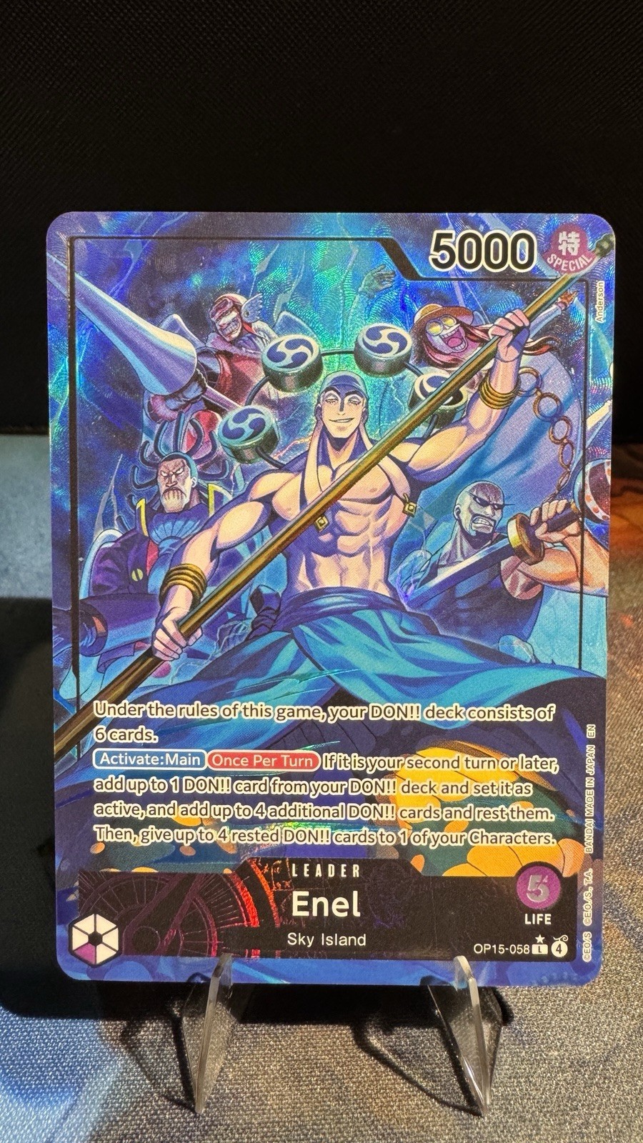 Enel (Alternate Art) OP15-058 Leader NM Adventure On Kami's Island One Piece TCG