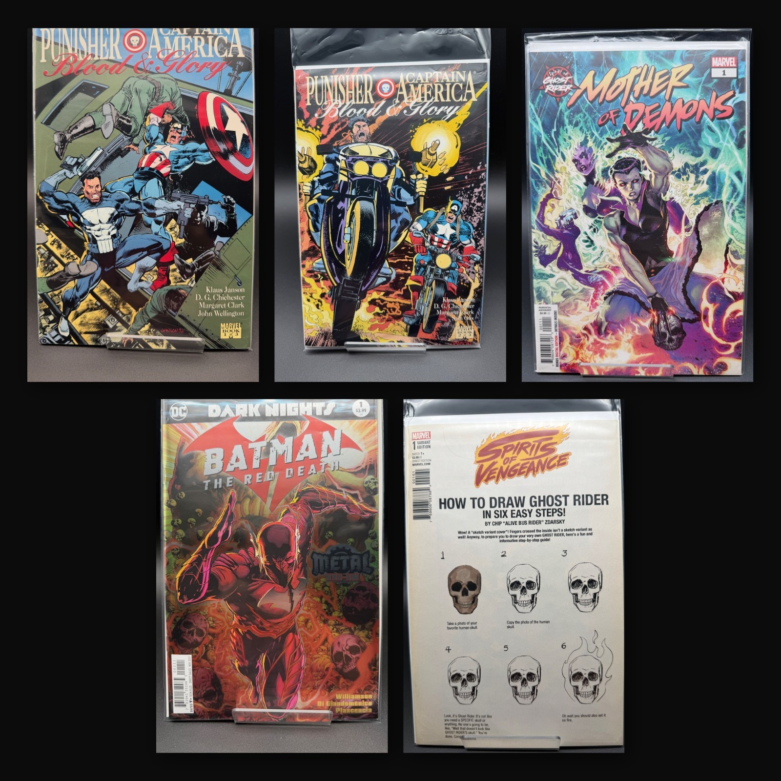 Punisher Captain America Blood & Glory #1 #2 Lot of 5 Batman Red Death Zdarsky