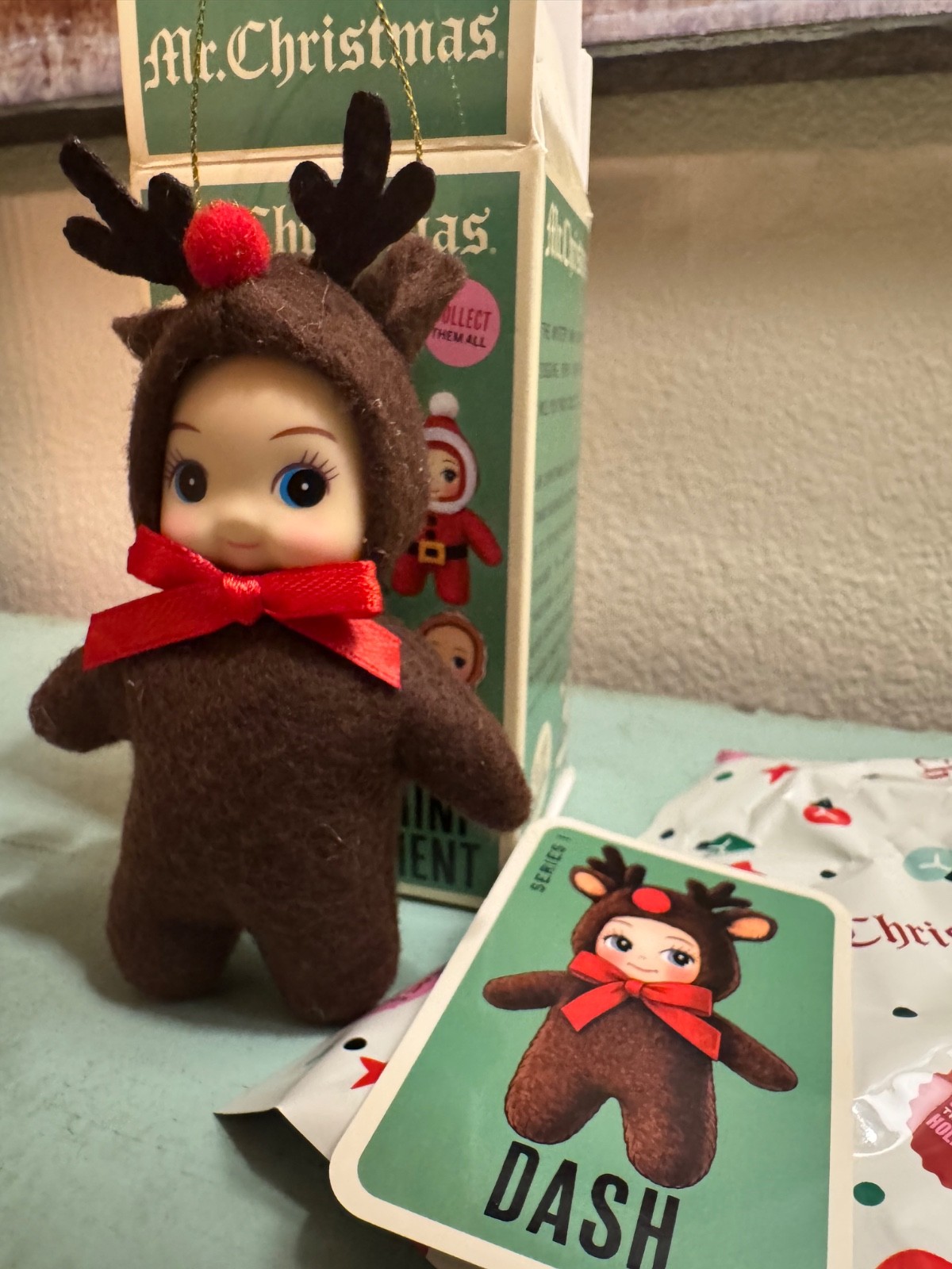 Mr. Christmas Mystery Mini Elf Ornament Dash Reindeer NEW Series 1 Collectible