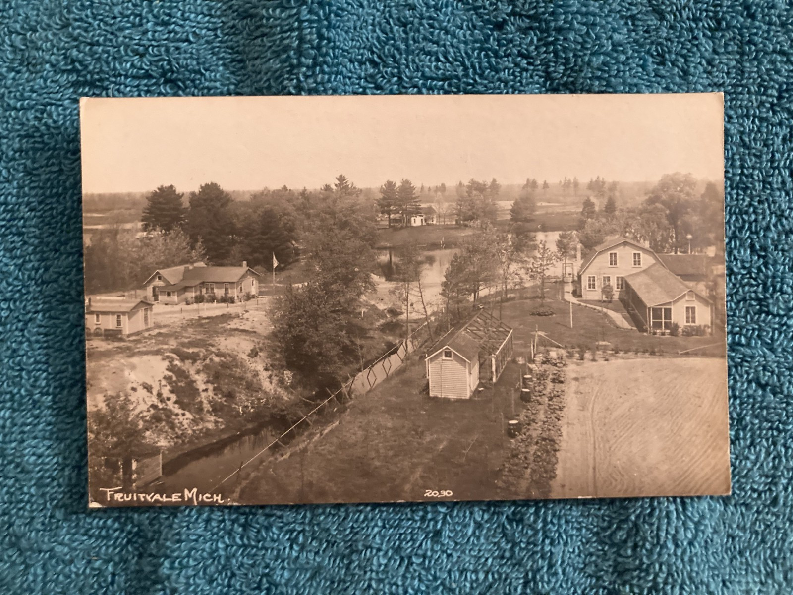 RPPC Whitehall Michigan Fruitvale Mi The Photo Shop c1910