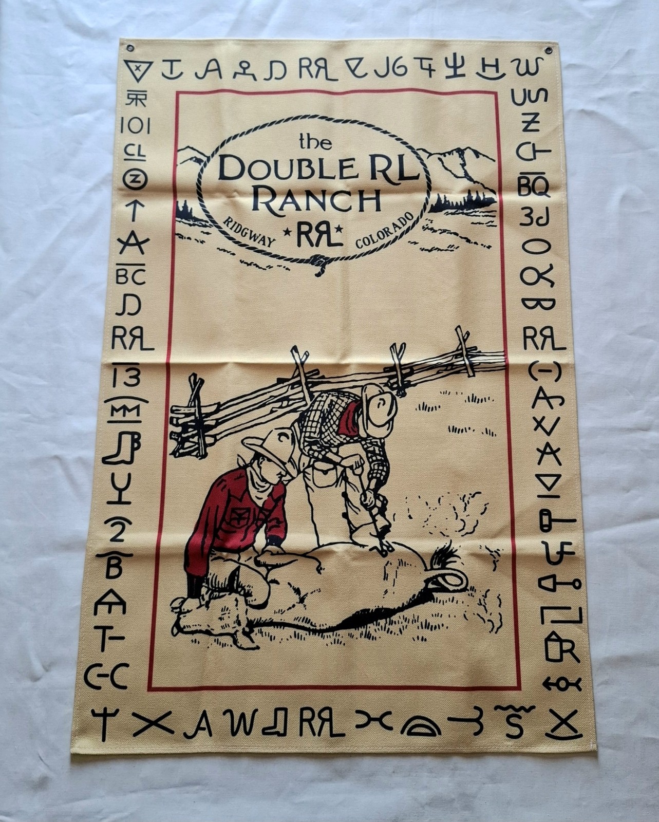 RRL Ralph Lauren Double RL Ranch Colorado Canvas Banner Western Display 100x65cm