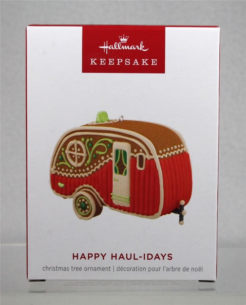 2024 Hallmark Ornament - 'HAPPY HAUL-IDAYS' Gingerbread Travel Trailer - NIB