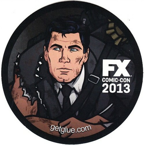 Archer 2013 San Diego Comic-Con SDCC exclusive 4 1/2 inch diameter decal sticker