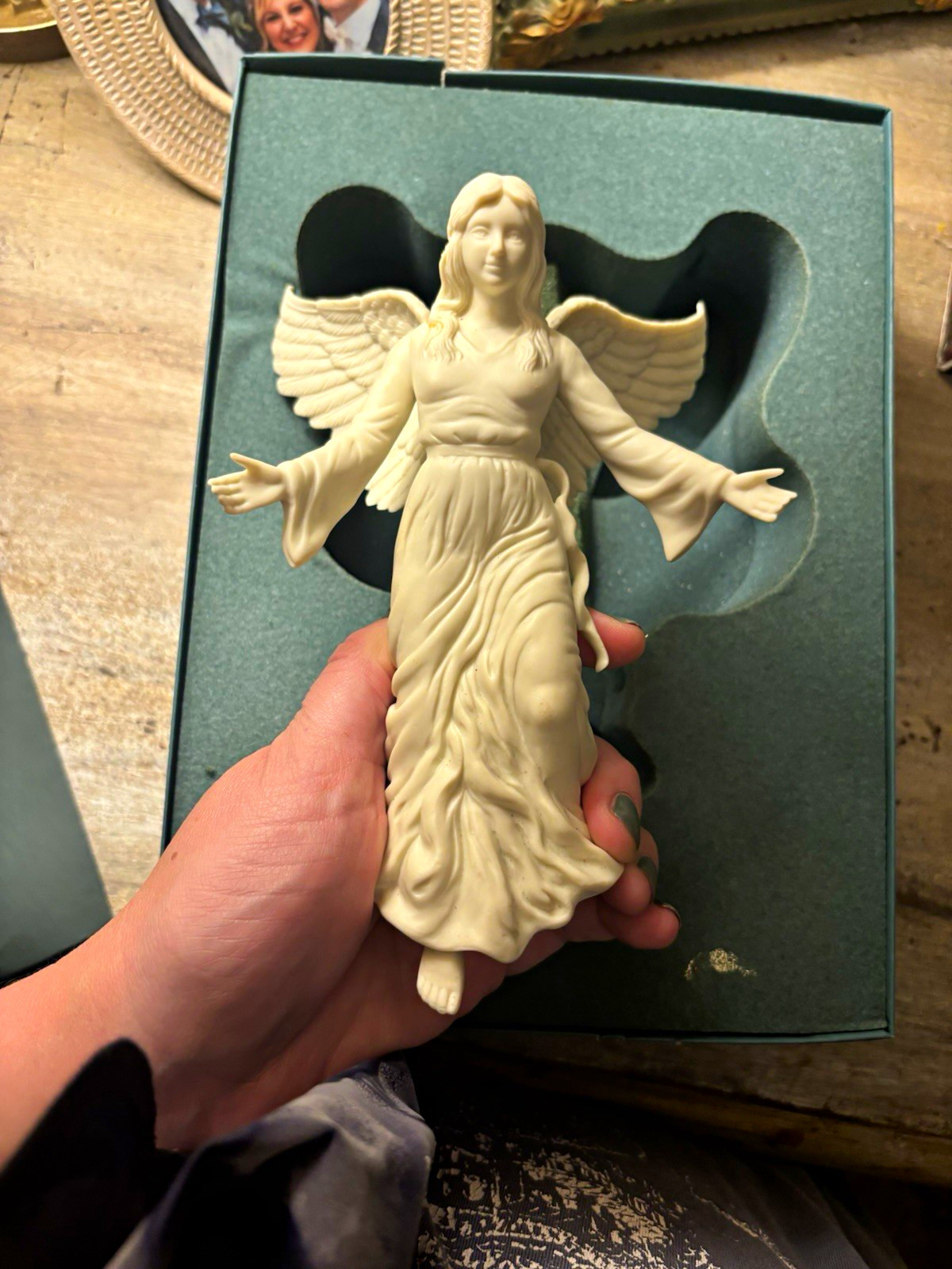 This is a vintage Lenox Renaissance Angel Christmas Tree Topper from the 1980s,