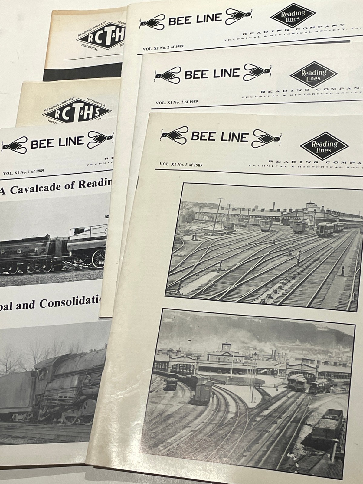 BEE LINE, 6 issues from 1980's, Reading Company T&HS publication