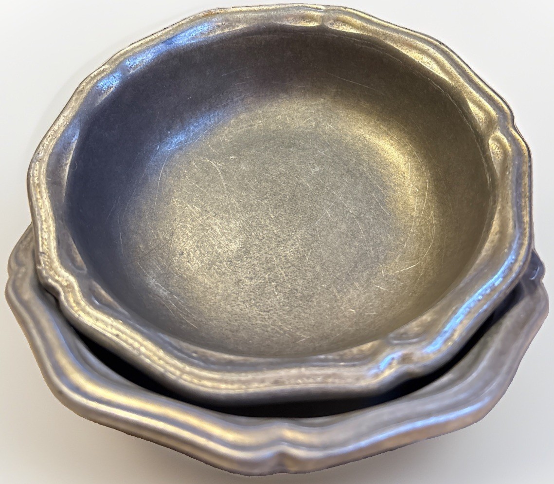 Set Vintage Wilton Royal Pewter Soup Cereal Bowl Queen Anne MCM Columbia USA 7”