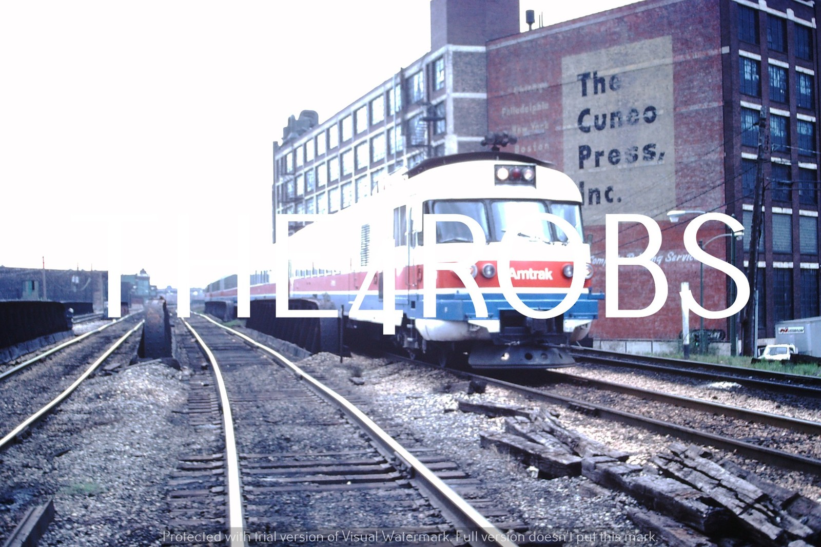 Original 1977 Amtrak Turbo Train 21st & Canal Chicago Slide A433