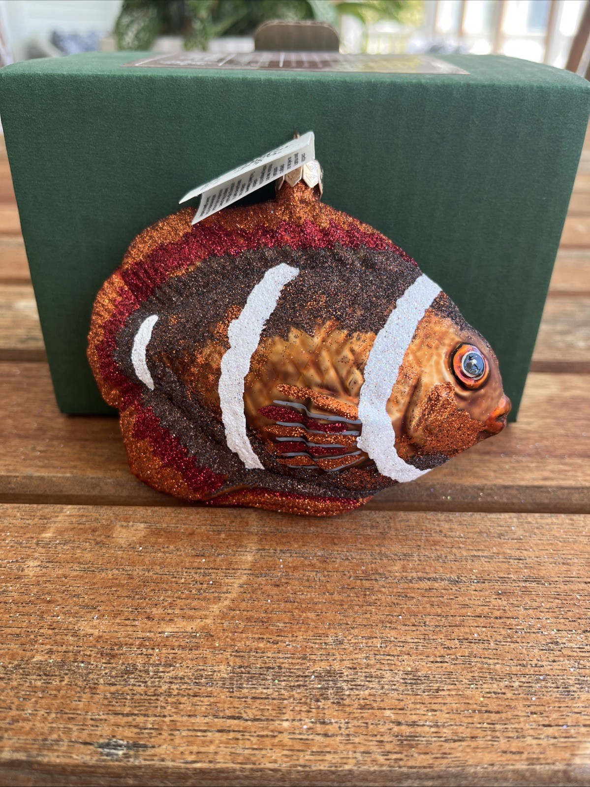 HANDMADE Orange Fish Nemo Slavic Treasures Poland Hand Blown Ornament Deep Sea