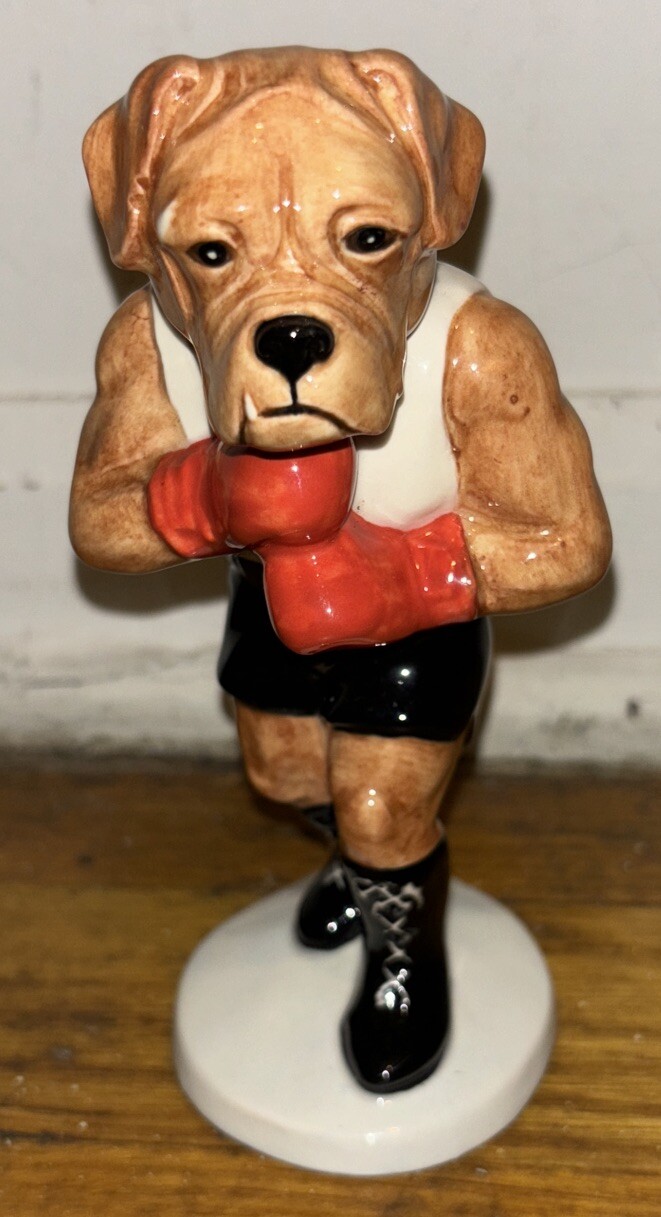 Royal Doulton 1998 Beswick It’s a Knockout Boxer Dog Sporting Character Figurine