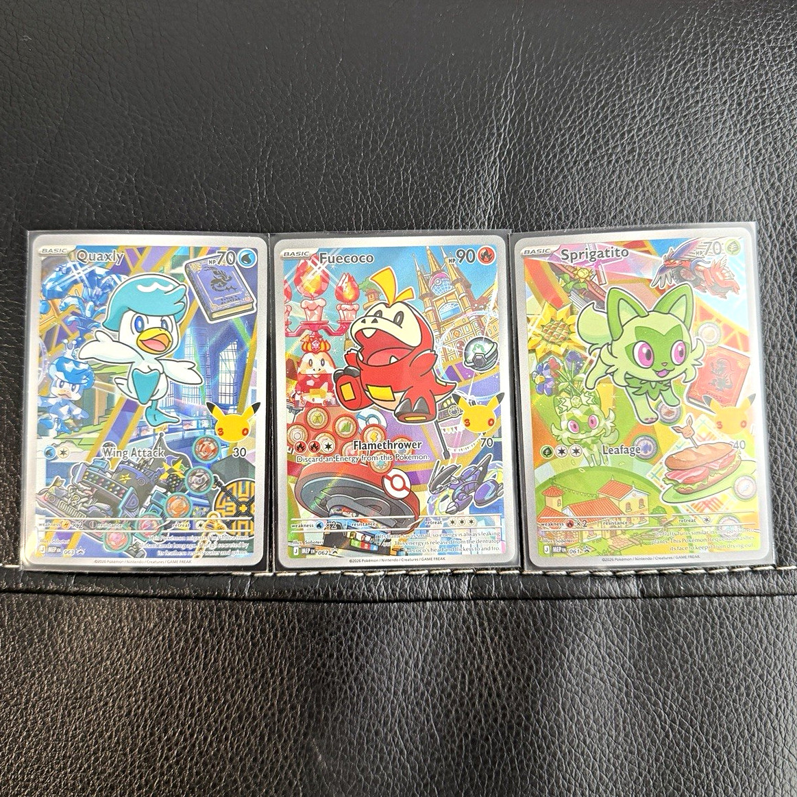 Pokémon Scarlet & Violet Holo Quaxly Fuecoco Sprigatito Lot 3 (046/198-052/198)