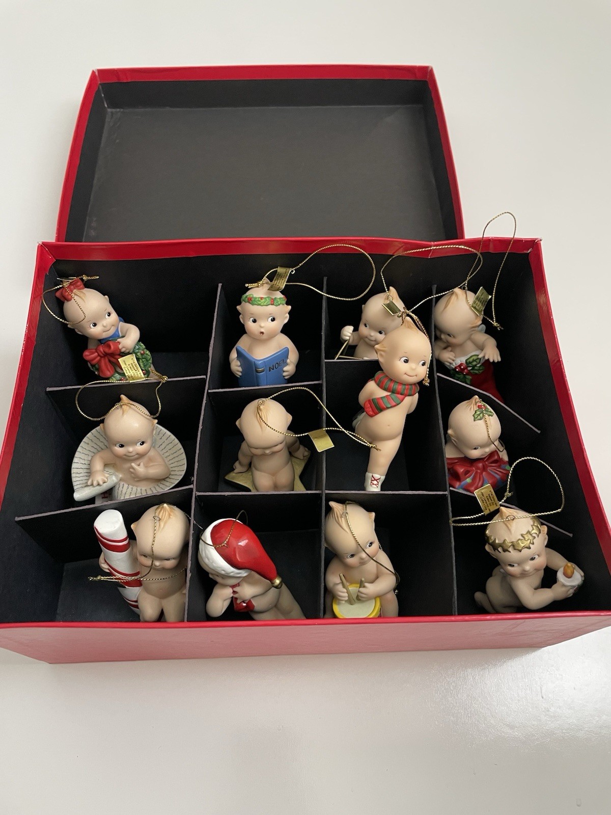 The Danbury Mint 2000 Kewpie Christmas Ornament Collection Set Of 12 w/Box