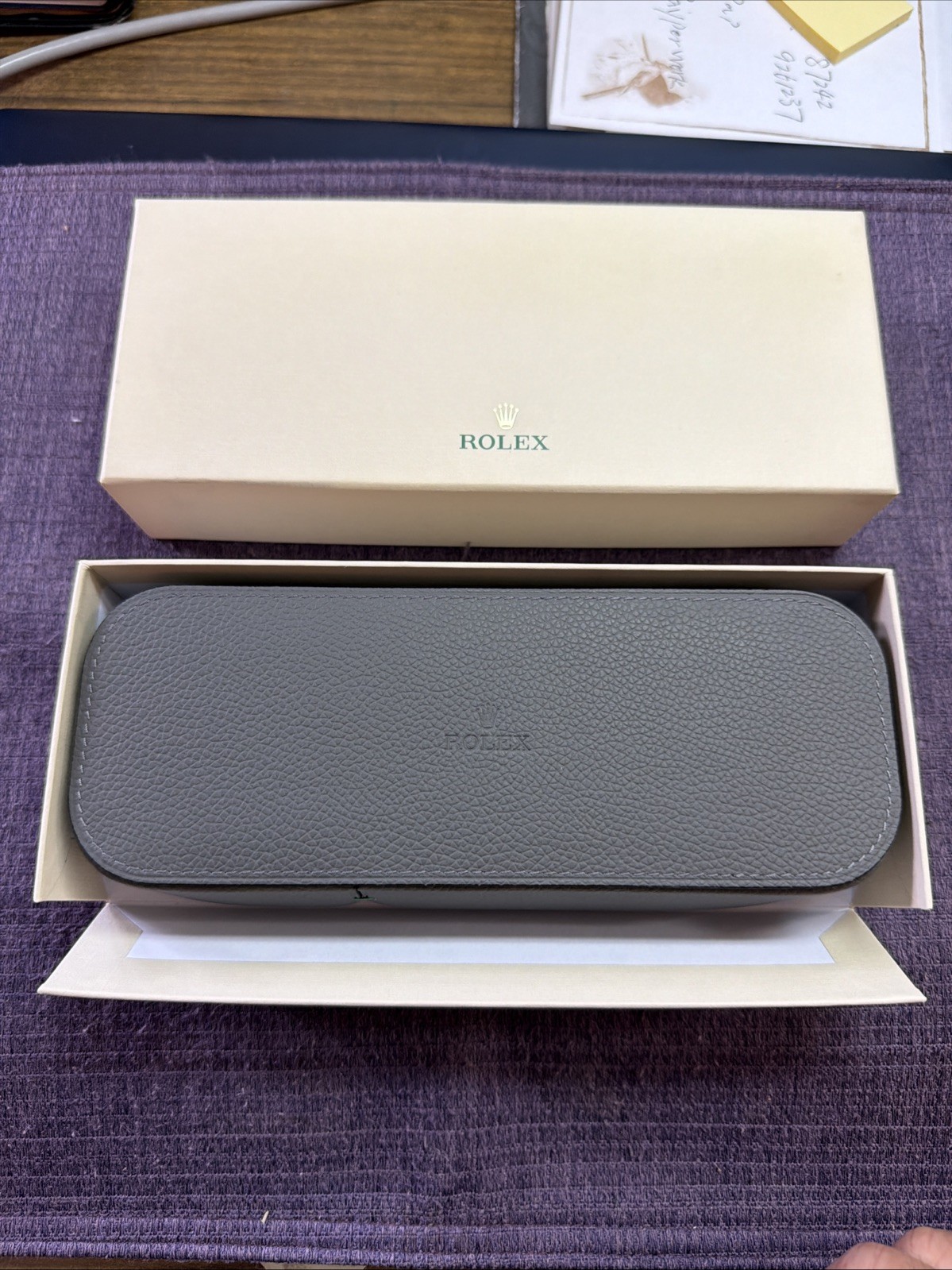 Rolex/Carand’Ache 2 Pen Set From Authorized agent Gift.New Leather box❗️great🎁