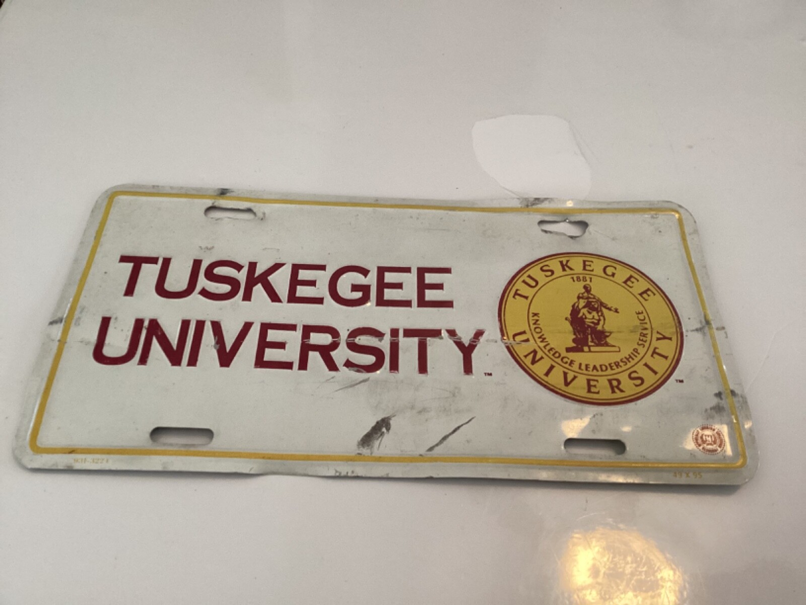 TUSKEGEE UNIVERSITY LICENSE PLATE