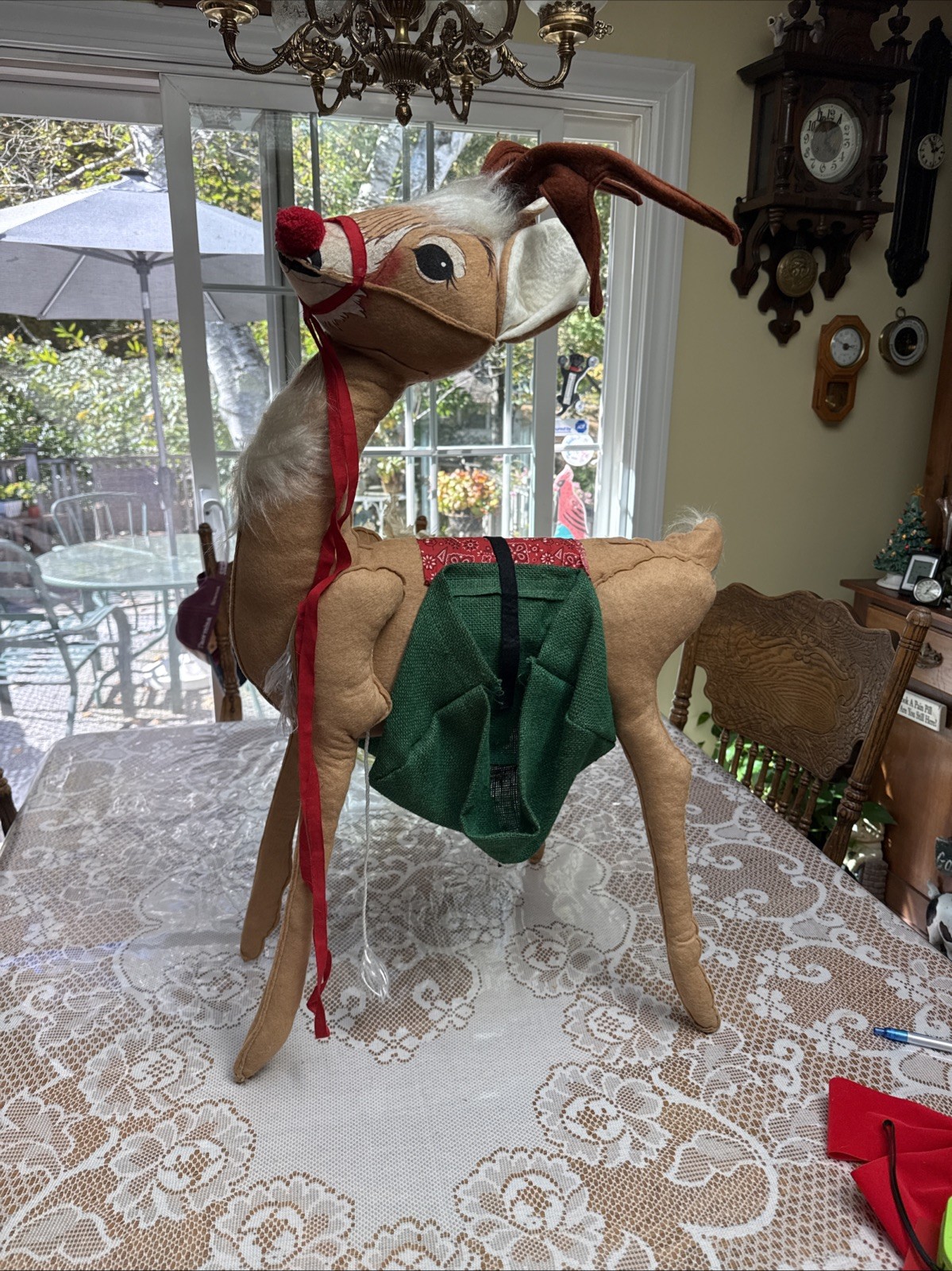 Vintage 1971 Annalee Mobilitee Rudolph Reindeer Doll Large 32\