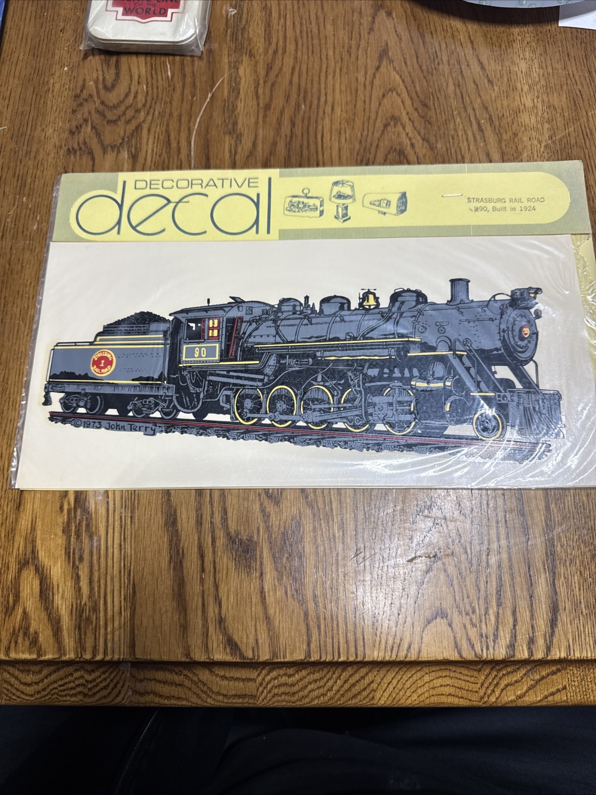 Strasburg Railroad #90 Locomotive Decorative Decal John Terry Studio 1973