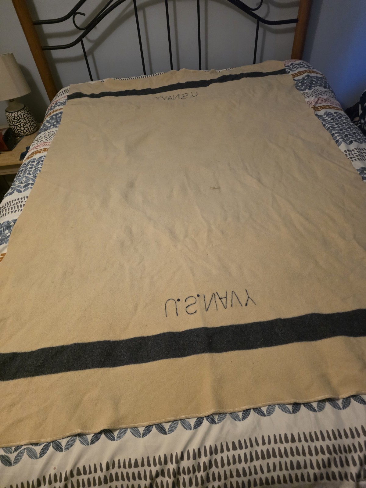 WW2 Vintage US Navy Wool  Blanket 50\