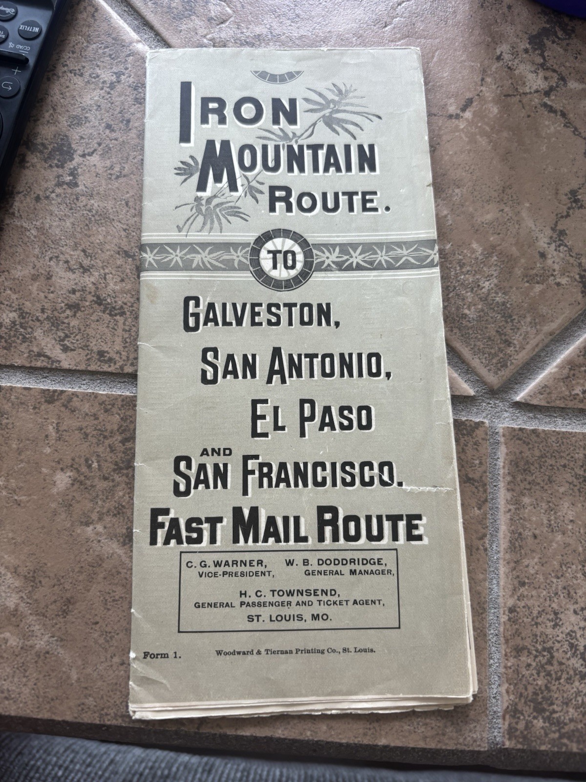 1896 Iron Mountain Route St. Louis, Iron Mountain and Southern Railway Brochure
