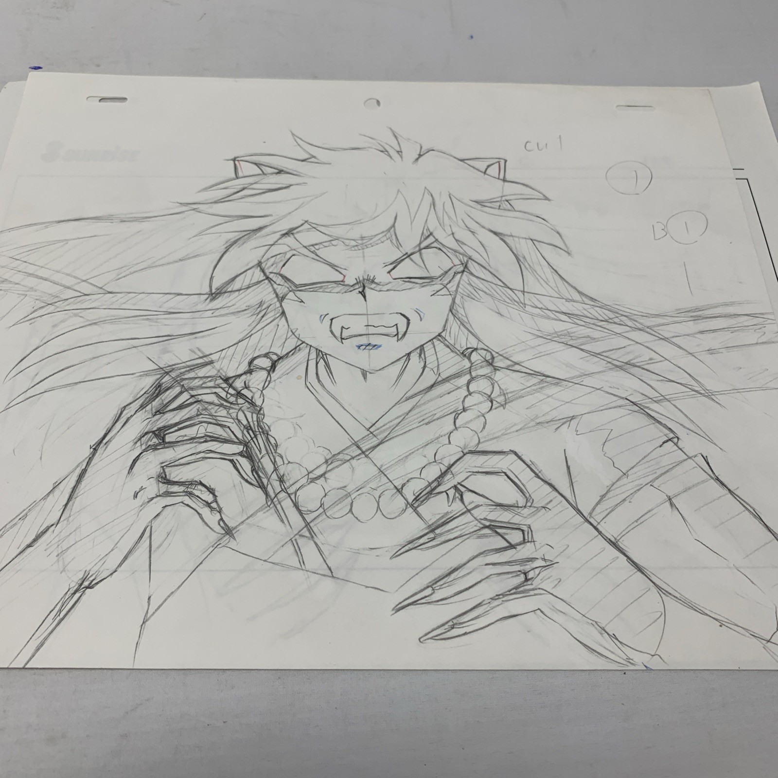 Inuyasha Anime Movie Production Sketch original sketch Demon Inuyasha