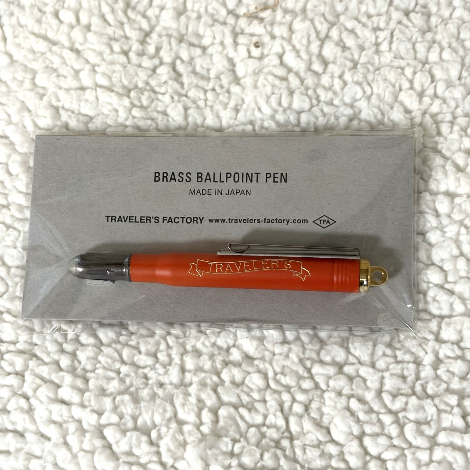 TRAVELER\'S Notebook Brass Ballpoint Pen Kyoto Limited vermilion