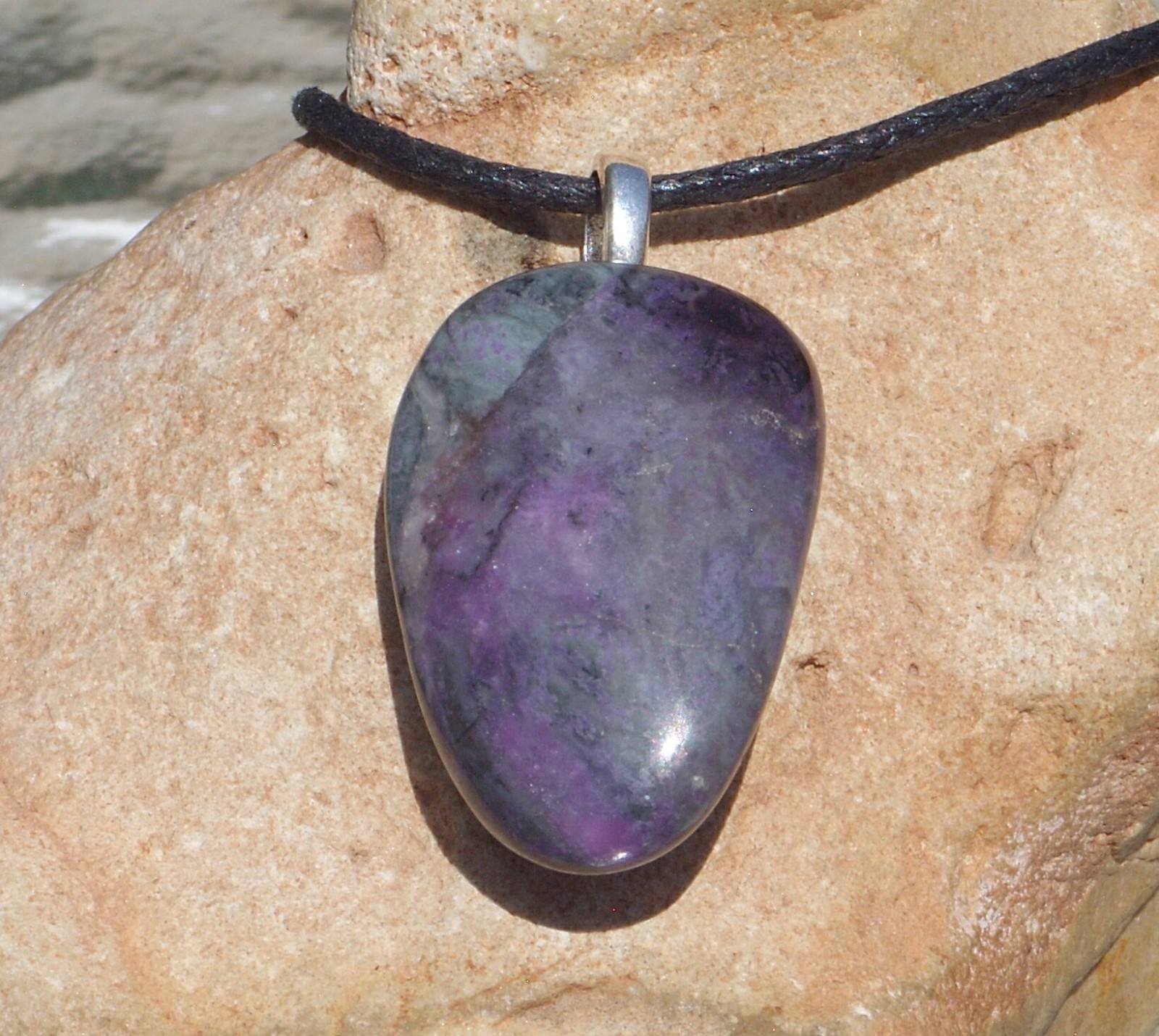 Polished Sugilite Free Form Crystal Pendant Necklace Love Stone Dream Work