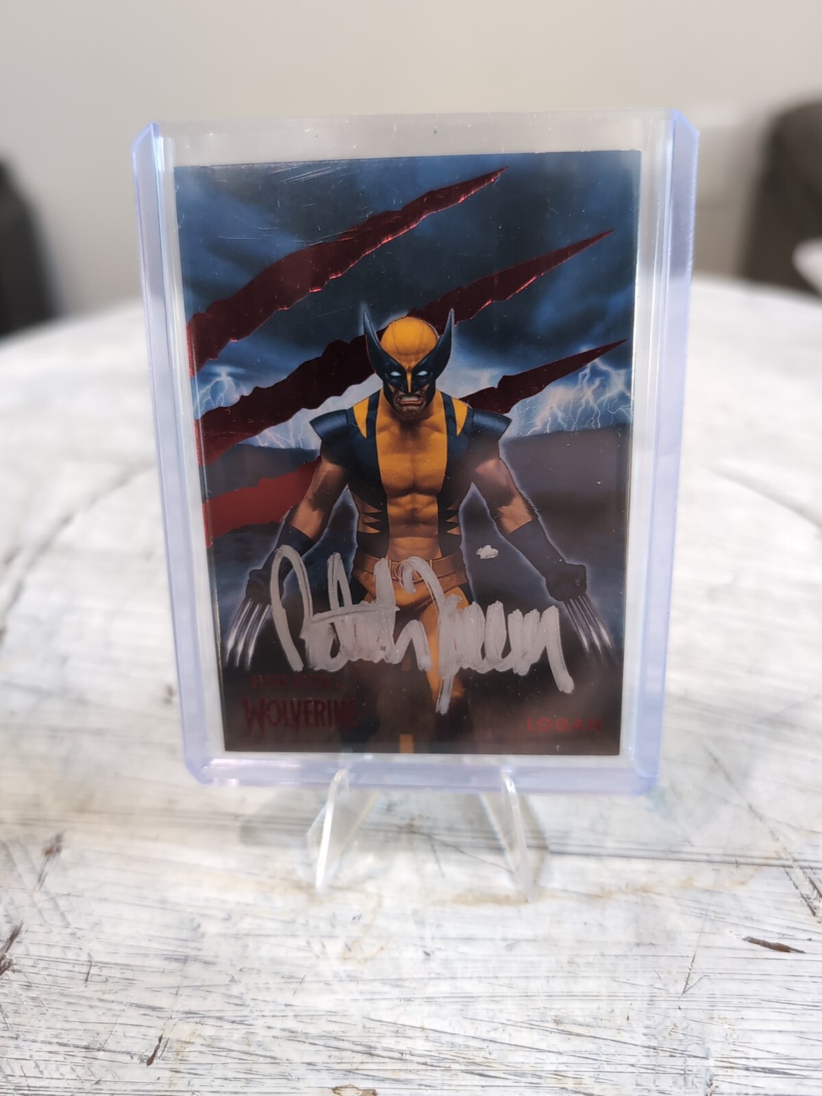 2023 Fleer Ultra Wolverine Red Foil Patrick Faricy Logan Auto Card 08/74 🔥🔥